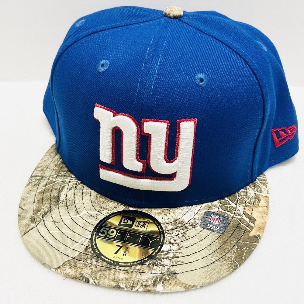 New Era New York Giants 2-Tone‎ Camo 59FIFTY Fitted Hat Cap 7 7/8 Blue NFL